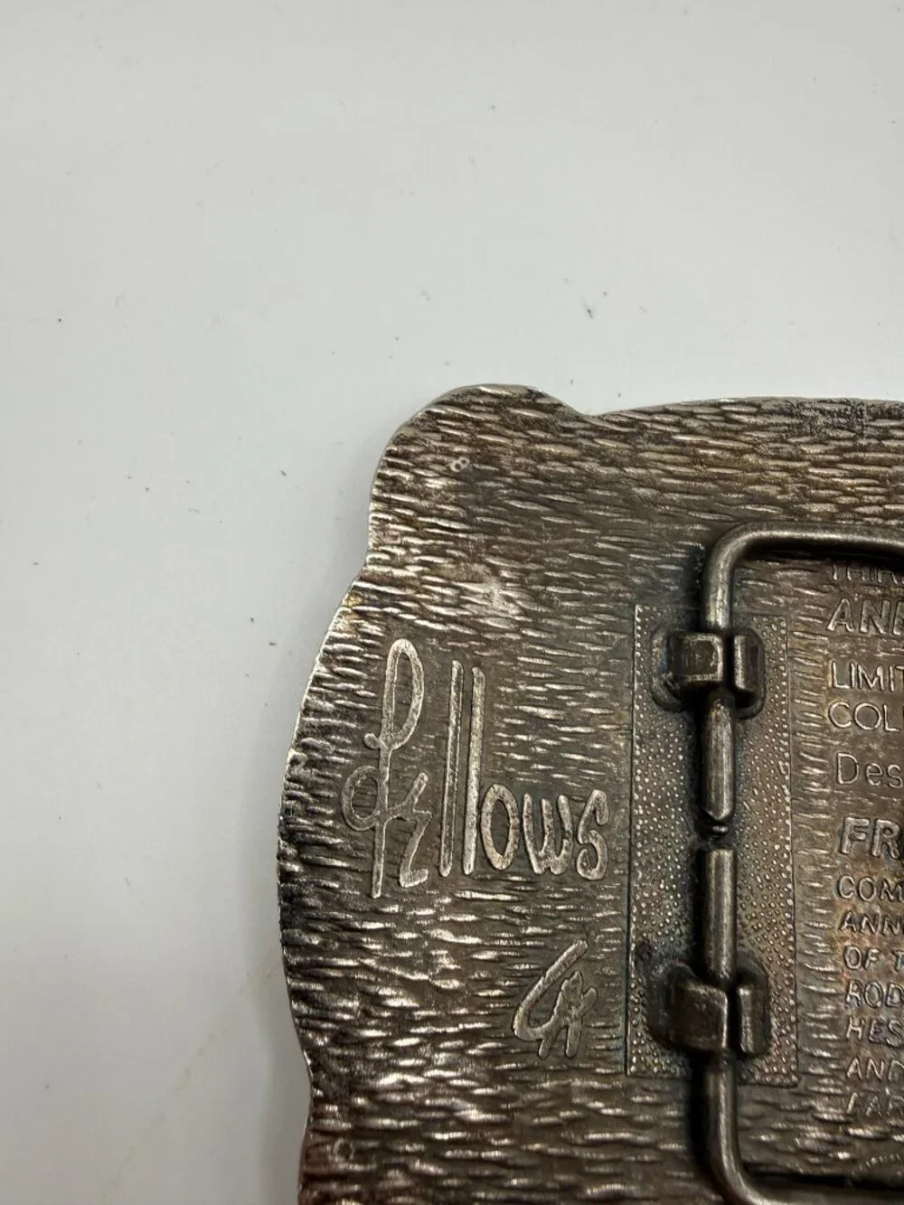 Vintage 1985 Hesston National Finals Rodeo Belt Buckle